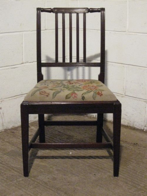 fig 1. LOVELY SET FOUR ANTIQUE GEORGIAN MAHOGANY DINING CHAIRS C1780