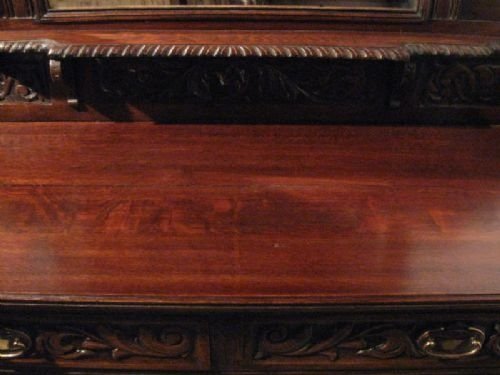 fig 1. ANTIQUE VICTORIAN CARVED OAK SIDEBOARD CHIFFONIER C1880