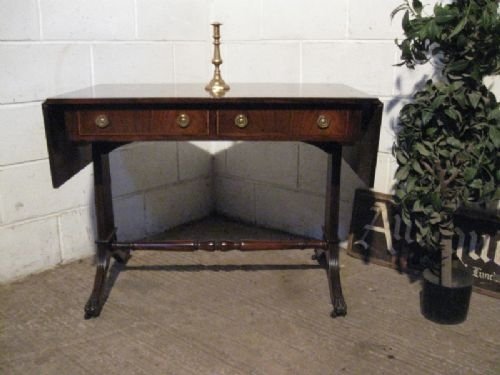 Lovely Antique Edwardian Rosewood Drop Leaf Sofa Table C1900