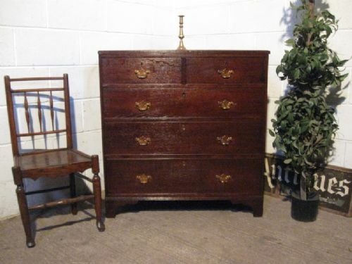 Lovely Antique Georgian Country Oak Chest of Drawers C1780