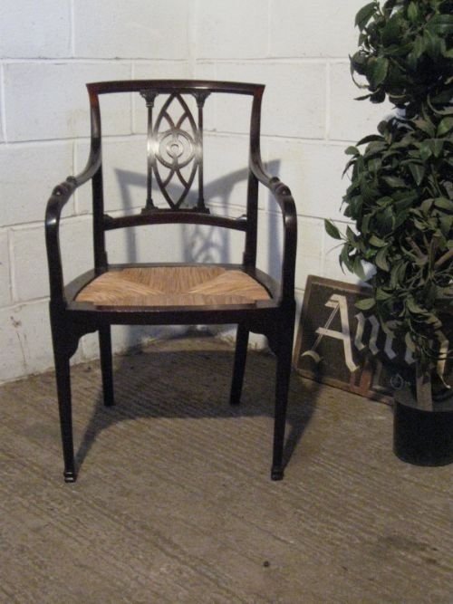 Antique Georgian Regency Mahogany Side Desk Chair C1790