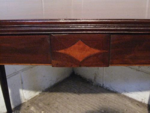 fig 1. ANTIQUE REGENCY MAHOGANY INLAID FOLD OVER TEA TABLE C1800