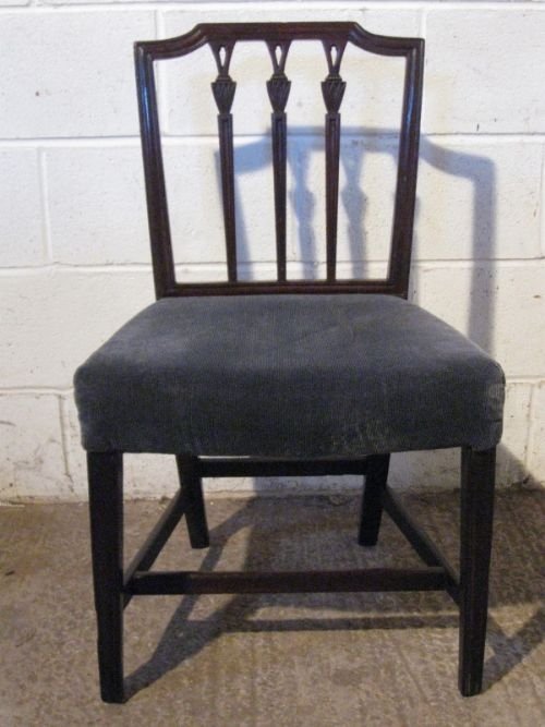 Antique Georgian Mahogany Side Hall Chair C1780