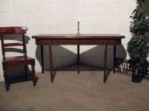 Superb  Antique Edwardian Mahogany 'D' End Fold Over Dining Table C1900