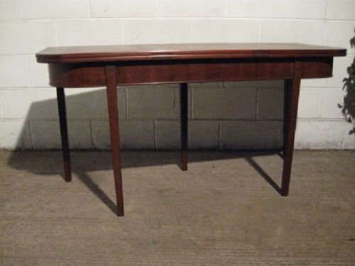 fig 1. SUPERB ANTIQUE EDWARDIAN MAHOGANY 'D' END FOLD OVER DINING TABLE C1900