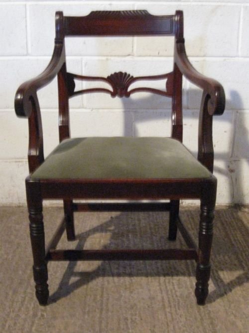 Antique Regency Mahogany Side Hall or Desk Chair C1800