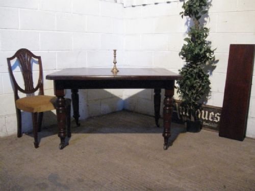 Lovely Antique Victorian Mahogany Wind Out Dining Table C1880