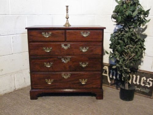 Antique Georgian Mahogany Dwarf Chest of Drawers C1780