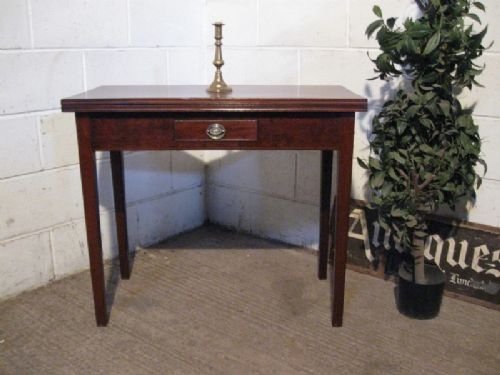 Lovely Antique Regency Mahogany Foldover Side Tea Table C1800