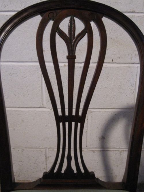 fig 1. LOVELY PAIR ANTIQUE REGENCY MAHOGANY SIDE HALL CHAIRS C1800