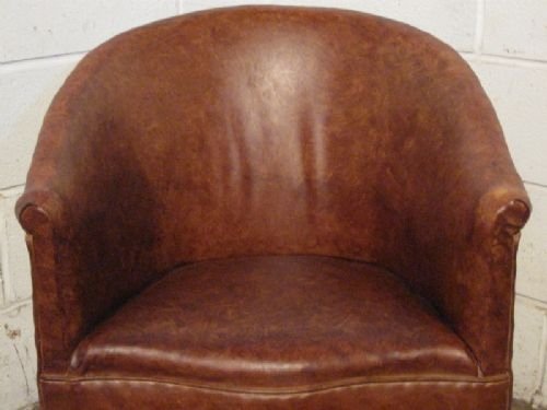fig 1. ANTIQUE EDWARDIAN ARTS & CRAFTS TUB CHAIR C1900