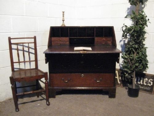 Antique Georgian Country Oak Bureau Desk C1780