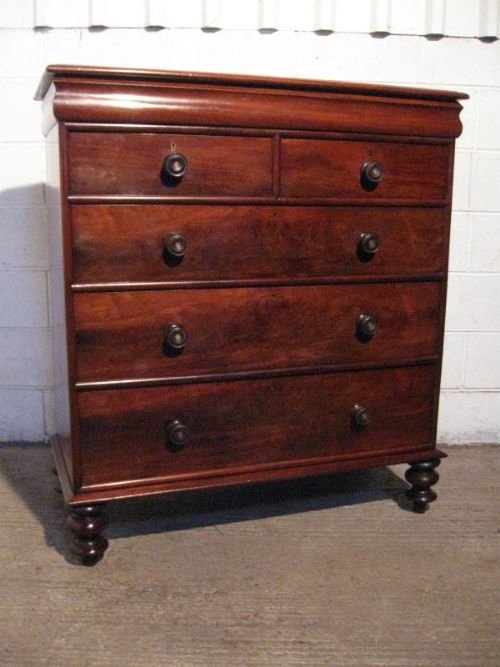 Lovely Antique William 1v Mahogany Scotch Chest of Drawers C1820