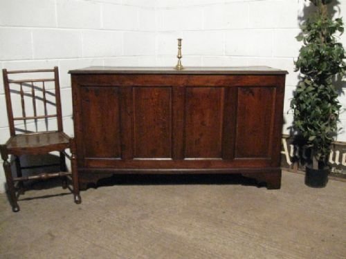 Large Antique Early Georgian Country Oak Coffer C1740 Ewdb160/29.10