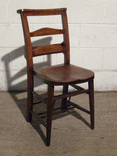 fig 1. LOVELY SET OF 10 ANTIQUE VICTORIAN COUNTRY BEECH & ELM CHAPEL CHAIRS C1860 WDB150/1.11