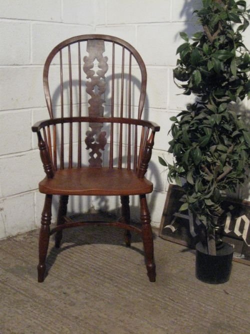 Antique Victorian Yew Wood Windsor Chair C1860 Wdb140/1.11