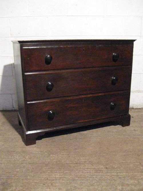fig 1. ANTIQUE GEORGIAN COUNTRY OAK CHEST OF DRAWERS SECRETAIRE C1780 WDB220/1.11