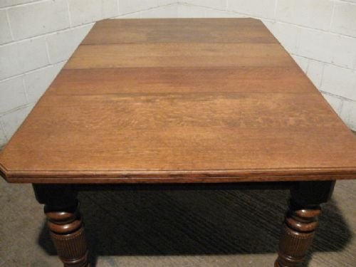 Large Antique Victorian Oak Extending Dining Table Seats Up to 10  C1880 Wdb350/2.11