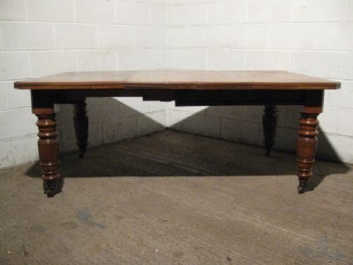fig 1. LARGE ANTIQUE VICTORIAN OAK EXTENDING DINING TABLE SEATS UP TO 10  C1880 WDB350/2.11
