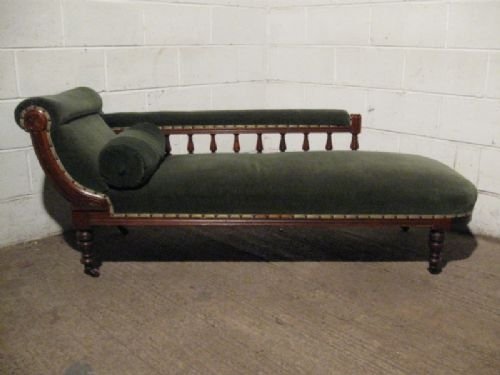 Gorgeous Antique Victorian Walnut Sofa Chaise Longue C1890 Ewdb160/9.11