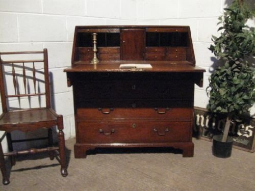 Lovely Antique Georgian Oak Bureau C1780 Wdb240/9.11