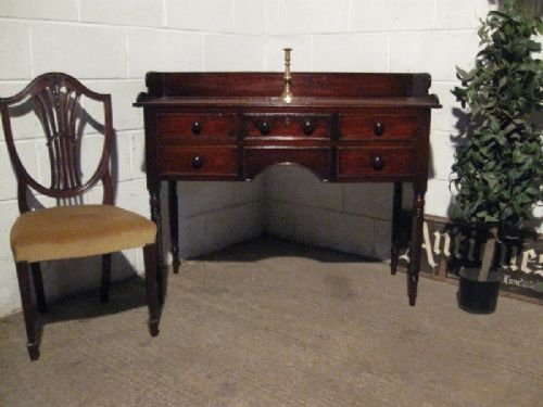 fig 1. ANTIQUE REGENCY MAHOGANY PEDASTAL DESK C1800 WDB180/9.11