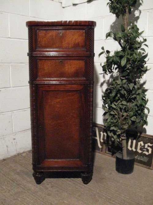 Antique William 1v Mahogany Tall Cabinet C1820 Wdb140/9.11
