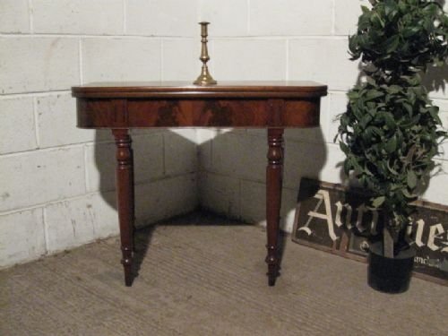 Antique William 1v Mahogany Fold Over Table C1820 Wdb140/9.11