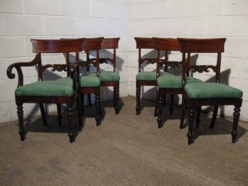 Superb Set Six Antique William 1v Mahogany Dining Chairs C1820 Wdb260/12.11