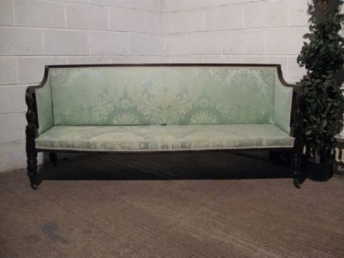 fig 1. LOVELY ANTIQUE REGENCY MAHOGANY FRAMED SOFA C1800 WDB210/13.11