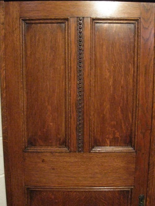 fig 1. SUPERB ANTIQUE ARTS & CRAFTS SOLID OAK TRIPLE WARDROBE ARMOIRE C1900 WDB150/13.11