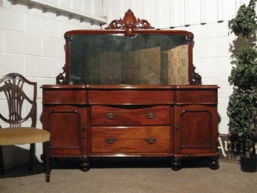 Handsome Antique Victorian Mahogany Serpentine Sideboard Chiffonier C1870 Wdb180/13.11