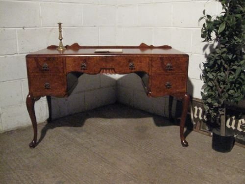 Excellent Quality Antique Edwardian Burr Walnut Ladies Writing Desk C1900 Wdb150/16.11