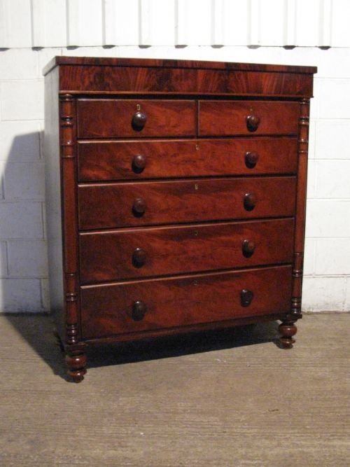 Antique Victorian Mahogany Scotch Chest of Drawers C1880 Wdb240/19.11