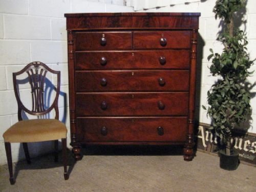 fig 1. ANTIQUE VICTORIAN MAHOGANY SCOTCH CHEST OF DRAWERS C1880 WDB240/19.11