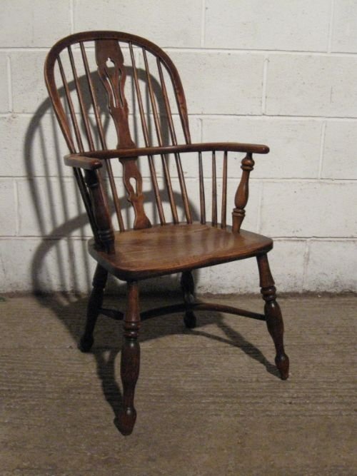 Antique Victorian Oak & Elm High Back Windsor Chair C1850 Wdb180/20.11