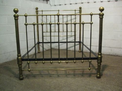 Quality Antique Victorian Brass Double Bedstead C1860 Wdb200/20.11