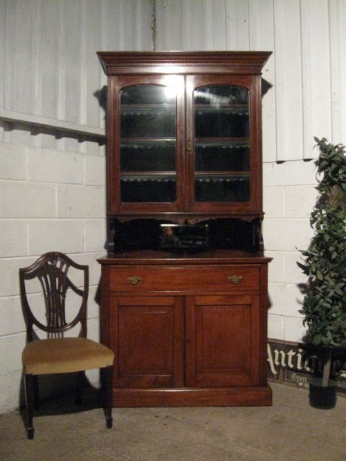 fig 1. ANTIQUE LATE VICTORIAN MAHOGANY LIBRARY BOOKCASE C1890. WDB320/23.11