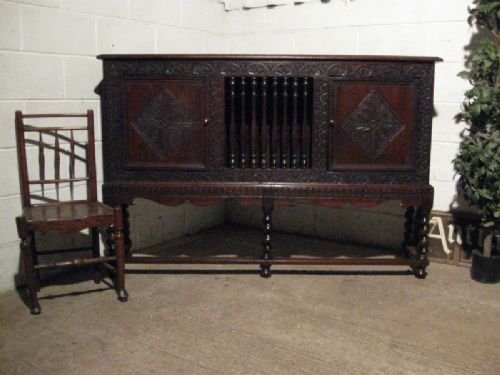 Antique Early Victorian Country Oak Narrow Sideboard C1860 Wdb140/25.11