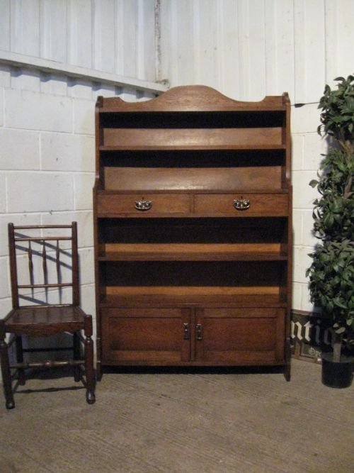 fig 1. ANTIQUE VICTORIAN ARTS & CRAFTS SOLID OAK BOOKCASE C1890 WDB150/25.11