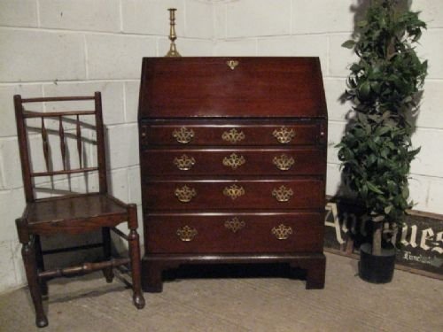 Small Antique Georgian Oak Bureau Desk C1780 Wdb180/3.12