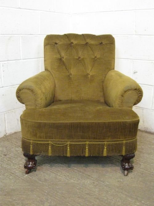 fig 1. LOVELY PAIR ANTIQUE VICTORIAN ARMCHAIRS C1880 WDB110/3.12