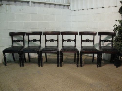Lovely Set Six Antique William 1v Cuban Mahogany Dining Chairs C1820 Wdb160/6.12