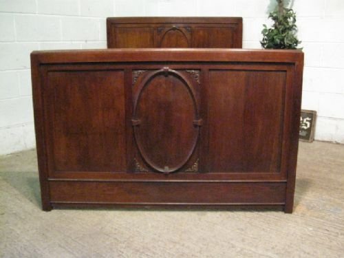 Antique Edwardian Solid Oak Double Bedstead C1900 Wdb55/6.12