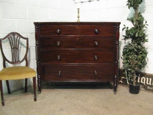 Antique William 1v Mahogany Chest of Drawers C1820 Wdb4071/7.12
