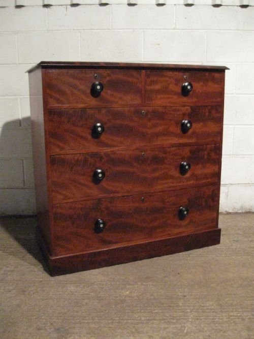 Antique Early Victorian Flamed Mahogany Chest of Drawers C1830 Wt160/7.12