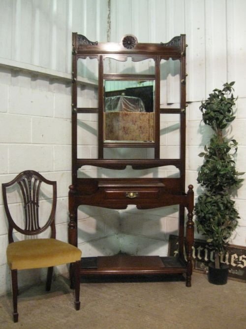 Antique Victorian Art Nouveau Mahogany Hallstand C1890 Wdb90/7.12