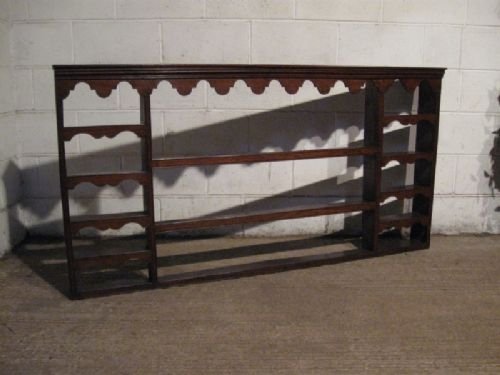 Superb Antique Georgian Oak Dresser Delft Rack C1740 Wdb100/9.12