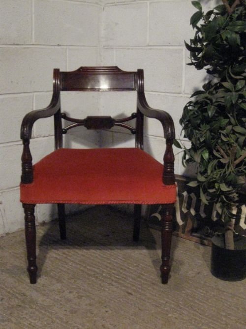 fig 1. ANTIQUE REGENCY MAHOGANY SIDE OR DESK CHAIR C1800 EWB40/10.12