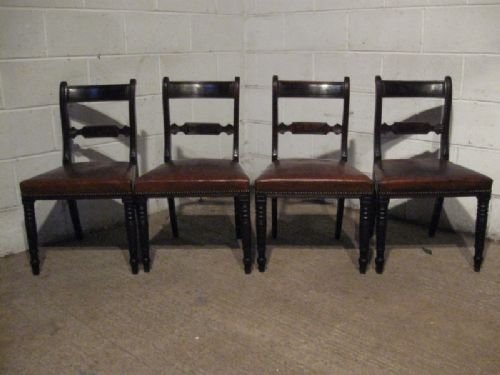 Antique Set Four Regency Mahogany Dining Chairs C1800 Ewdb160/10.12